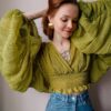 Chiffon Sheer Blouse – Long Sleeve Party Tops - Image 2