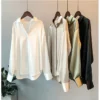 Elegant Satin Loose Women Shirt Spring Turn-down Collar Ladies Blouse Autumn Vintage Casual Button Silk Tops - Image 24