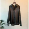 Elegant Satin Loose Women Shirt Spring Turn-down Collar Ladies Blouse Autumn Vintage Casual Button Silk Tops - Image 26