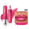 Pearlescent Glitter Plumping Lip Gloss – Clear, Mermaid Pink | Moisturizing Jelly Liquid Lip Tint - Image 8