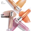 Pearlescent Glitter Plumping Lip Gloss – Clear, Mermaid Pink | Moisturizing Jelly Liquid Lip Tint - Image 4