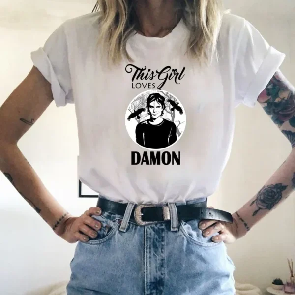 The Vampire Diaries Women's T-shirT Summer Loose Top Female T Shirt Harajuku Ulzzang Clothes Casual O-neck Ladies Tees Top Shirt - Image 4