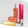 Pearlescent Glitter Plumping Lip Gloss – Clear, Mermaid Pink | Moisturizing Jelly Liquid Lip Tint - Image 24