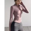 Women's Jacket Quick-drying Sun Protection Sport Coat Women's Tight Yoga Wear Long Sleeve Cardigan Running Fitness Jacket Zipper - Image 23