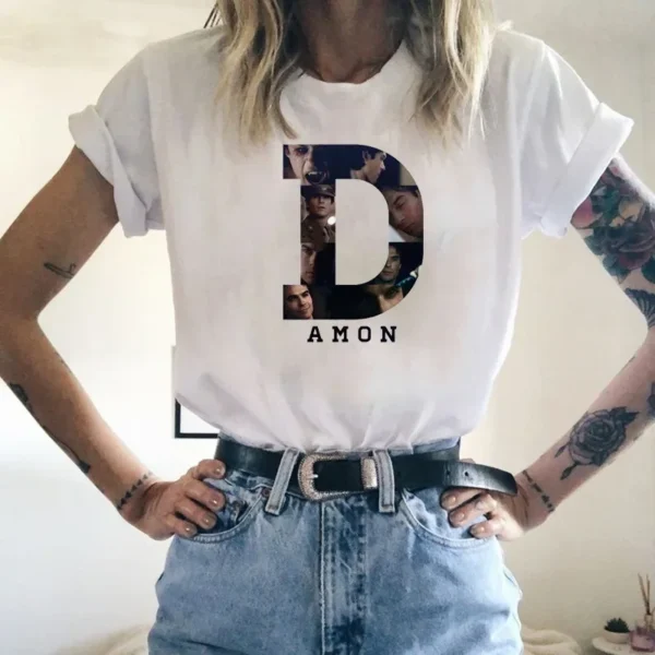 The Vampire Diaries Women's T-shirT Summer Loose Top Female T Shirt Harajuku Ulzzang Clothes Casual O-neck Ladies Tees Top Shirt - Image 5