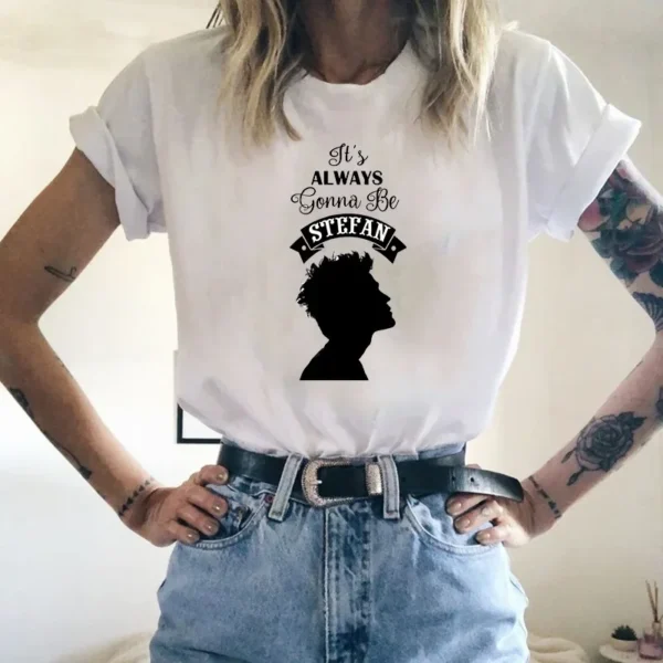 The Vampire Diaries Women's T-shirT Summer Loose Top Female T Shirt Harajuku Ulzzang Clothes Casual O-neck Ladies Tees Top Shirt - Image 9