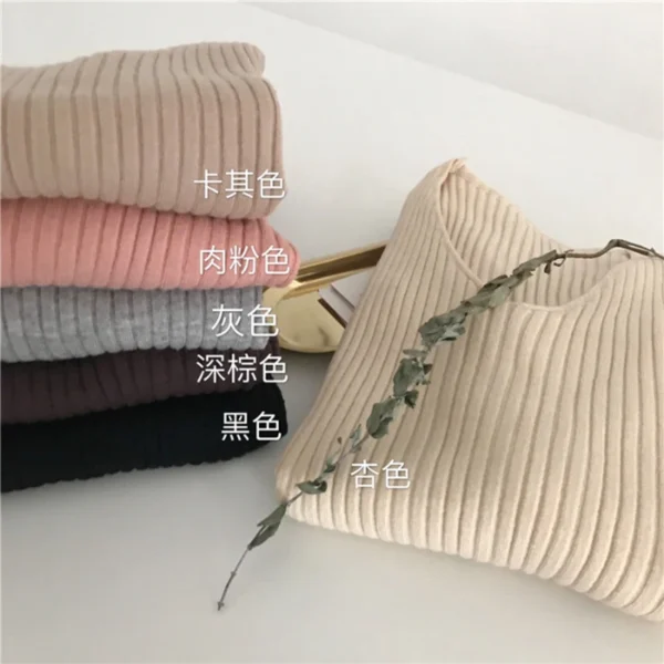 Korean Autumn V Neck Sweater Knitted Fashion Sweaters 2025 Slim Winter Tops For Women Pullover Jumper Pull Femme Truien Dames - Image 6