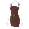 Hugcitar Solid Sleeveless Folds Tube Crop Top Skirts 2 Piece Matching Set Summer Fashion Streetwear Beach Clothing Drop Shipping - Image 16