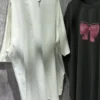 KUSAHIKI Retro Bow Print Women's Summer T-shirt - Image 4