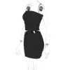 Hugcitar Solid Sleeveless Folds Tube Crop Top Skirts 2 Piece Matching Set Summer Fashion Streetwear Beach Clothing Drop Shipping - Image 19
