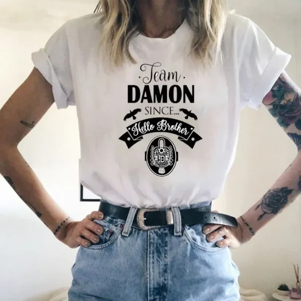 The Vampire Diaries Women's T-shirT Summer Loose Top Female T Shirt Harajuku Ulzzang Clothes Casual O-neck Ladies Tees Top Shirt - Image 6