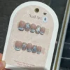Pink Cat Eye Press-On Nails with Diamonds – Square Full Cover Tips 10PCS - Image 15