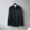 Elegant Satin Loose Women Shirt Spring Turn-down Collar Ladies Blouse Autumn Vintage Casual Button Silk Tops - Image 10